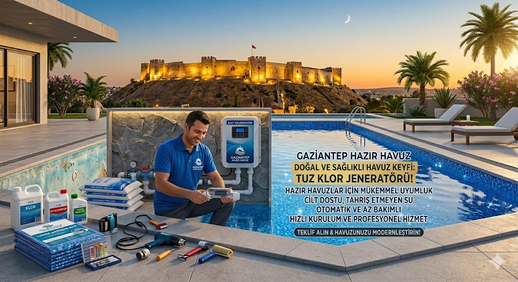 gaziantep havuz tuz klor jenaratörü montajı